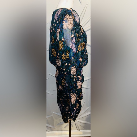 NWT Veronica Beard SZ 8 black/pink multicolor “Peppa” floral silk dress/bust 42” - Picture 8 of 11